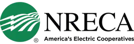 a black and white logo for nreca america 's electric cooperatives