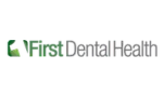 a green background with the first dental health logo on it