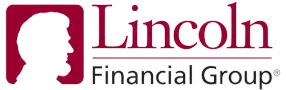 a lincoln financial group logo with a silhouette of a man