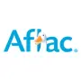 Blue Aflac logo with a white duck's head replacing the 'L'.