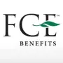 FCE Benefits logo with a green leaf design incorporated into the letter E.