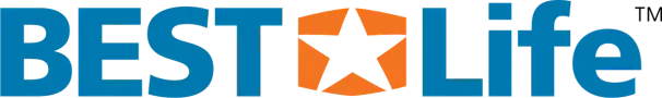 the word bestlife is written in blue and orange letters